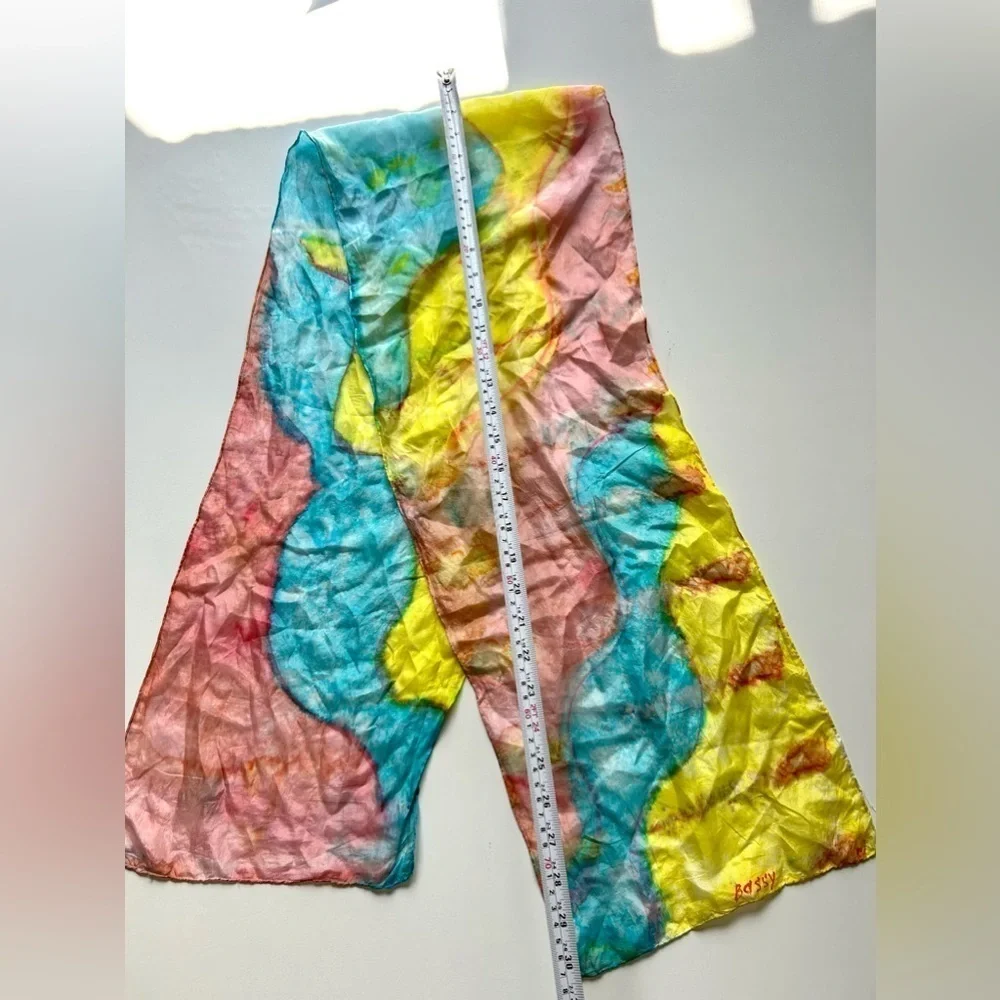 Bassy Silk scarf pattern printed  multicolour floral print
